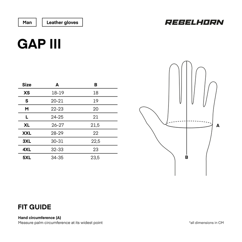 Мотоперчатки кожаные Rebelhorn Gap III черный