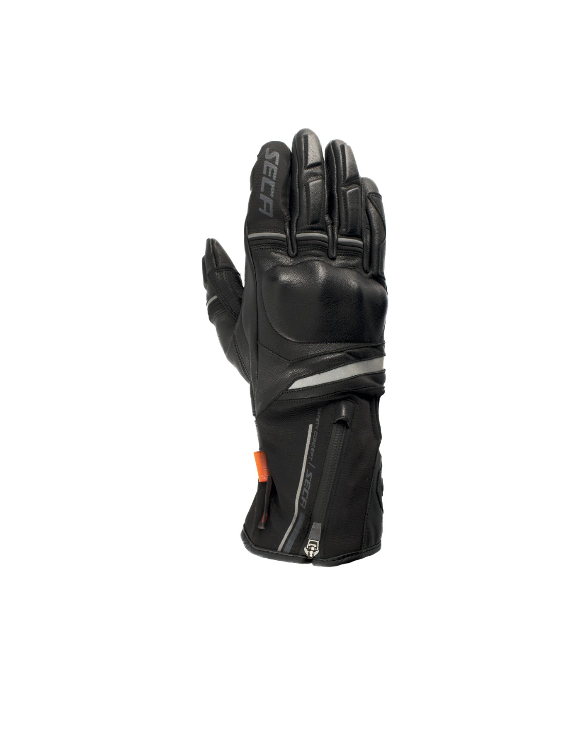 Мотоперчатки кожаные Seca Storm D3O черный 