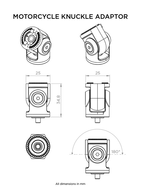 Угловой адаптер Quad Lock® Knuckle Adaptor
