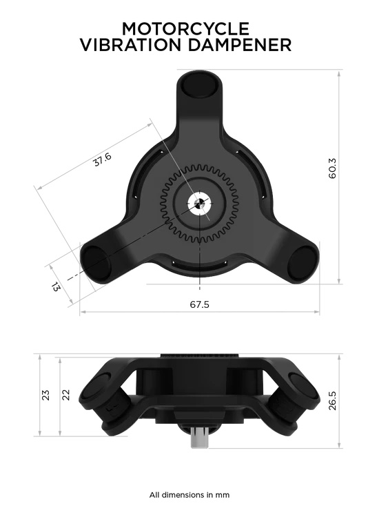 Виброизолятор Quad Lock® Motorcycle Vibration Dampener