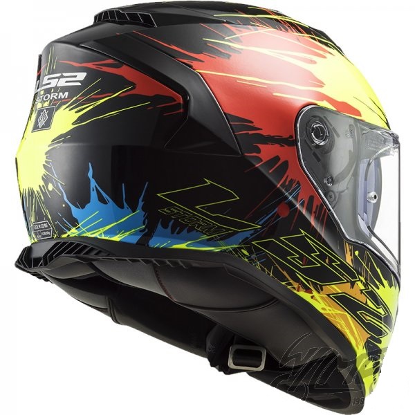 Мотошлем LS2 FF800 Storm Drop матовый черный/желтый/красный