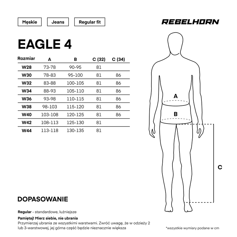 Мотоджинсы Rebelhorn Eagle4 стираный черный