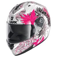 Мотошлем Shark Ridill 1.2 Nelum белый/розовый/серый