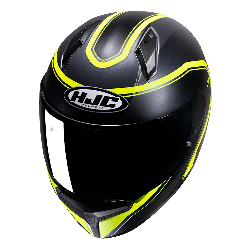 Мотошлем HJC C10 ELIE MC3HSF серо желтый