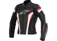 Мотокуртка женская кожаная Alpinestars GP Plus черный белый