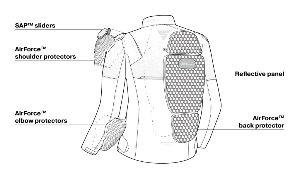 Мотокуртка женская текстильная SHIMA DRIFT серый