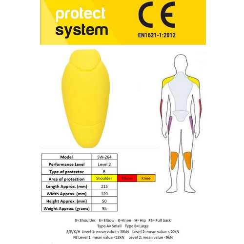 Защитный протектор локтей/колен PRO-TEC желтый