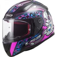 Мотошлем детский LS2 FF353 Rapid Mini Voodoo black fluo pink