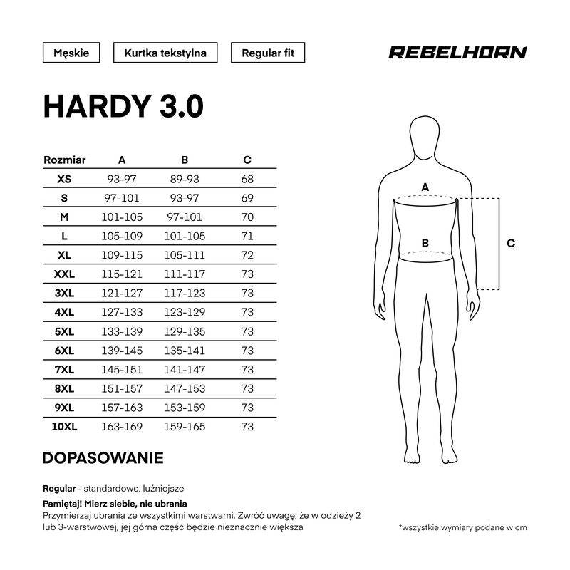 Мотокуртка текстильная Rebelhorn HardyIII черный/серый/красный/синий