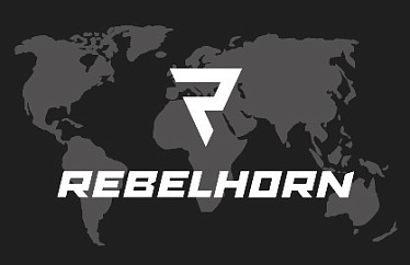 Эмблема на липучке Rebelhorn mapa черный 50X80мм - магазин Motostyles