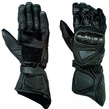 Мотоперчатки кожаные Tschul 212 черный - магазин Motostyles