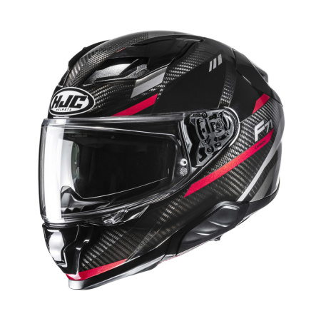Мотошлем HJC F71 CARBON Esira черный красный - магазин Motostyles