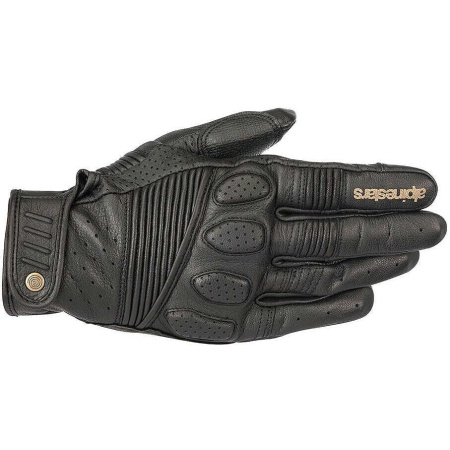 Мотоперчатки кожаные Alpinestars Crazy черный - магазин Motostyles