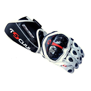 Мотоперчатки кожаные Tschul 250 белый черный - магазин Motostyles