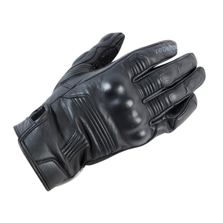 Мотоперчатки кожаные Rebelhorn Thug черный - магазин Motostyles