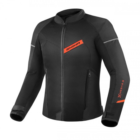 Мотокуртка текстильная SHIMA X-MESH 2.0 черный красный - магазин Motostyles