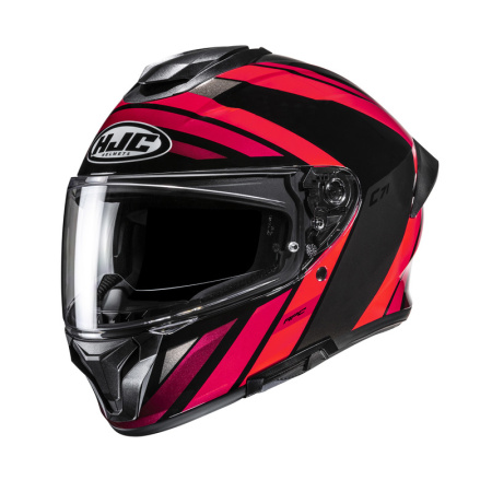 Мотошлем HJC C71 Faber красный черный - магазин Motostyles