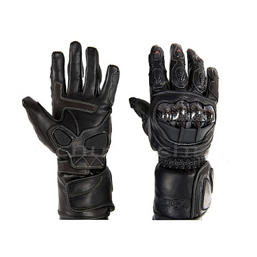 Мотоперчатки кожаные Tschul 230 черный - магазин Motostyles