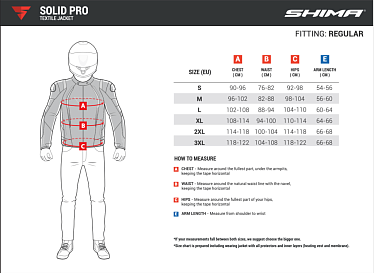 Мотокуртка текстильная SHIMA SOLID PRO красный - магазин Motostyles