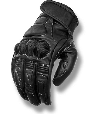 Мотоперчатки кожаные Tschul 239 черный - магазин Motostyles