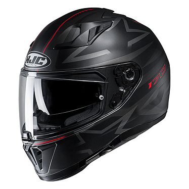 Мотошлем HJC i70 Cravia черный красный - магазин Motostyles