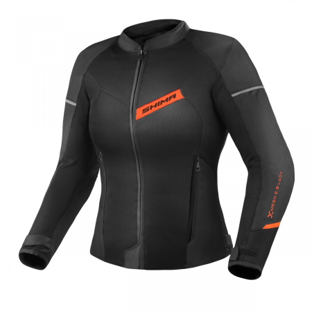 Мотокуртка женская текстильная SHIMA X-MESH 2.0 черный красный - магазин Motostyles
