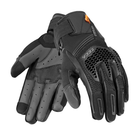 Мотоперчатки комбинированные Seca Gravel черный - магазин Motostyles