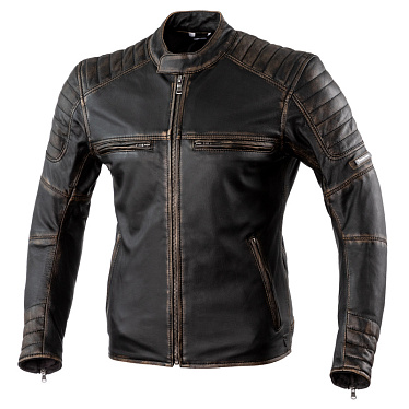Мотокуртка кожаная Rebelhorn HunterPro винтажный - магазин Motostyles