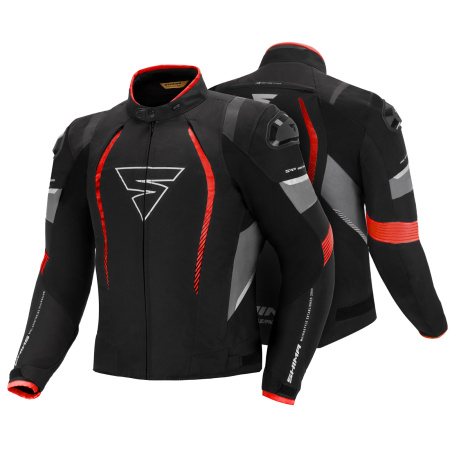 Мотокуртка текстильная SHIMA SOLID PRO красный - магазин Motostyles