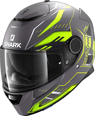 Мотошлем Shark Spartan 1.2 Antheon черный/матовый/серый/желтый