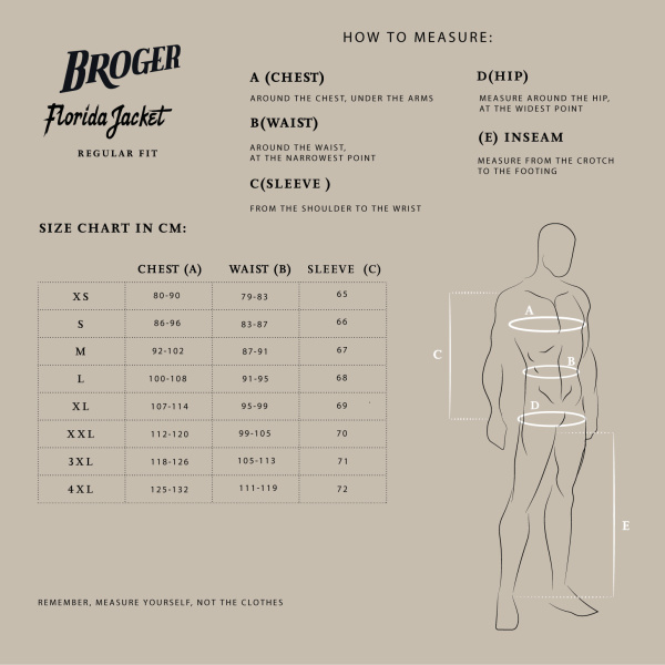 FLORIDA-jacket-size-chart