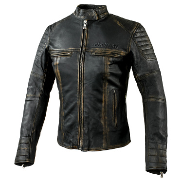 Мотокуртка женская кожаная Rebelhorn Hunter винтажный - магазин Motostyles