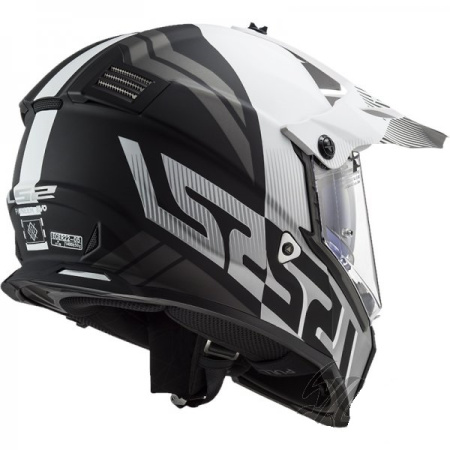 Мотошлем LS2 MX436 Pioneer Evo Evolve белый черный - магазин Motostyles
