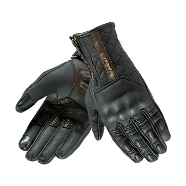 Мотоперчатки женские кожаные Rebelhorn Opium II Retro CE черный - магазин Motostyles