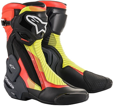 Мотоботы Alpinestars SMX-6 V2 черный/красный/флуо