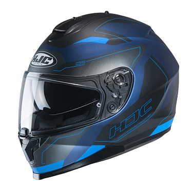 Мотошлем HJC C70 Canex черный синий - магазин Motostyles