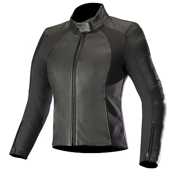 Мотокуртка женская кожаная Alpinestars Vika V2 черный - магазин Motostyles