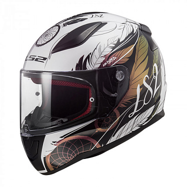 Мотошлем LS2 FF353 Rapid Boho белый/черный/розовый - магазин Motostyles