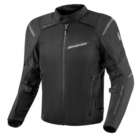 Мотокуртка текстильная SHIMA RUSH 2.0 черный - магазин Motostyles