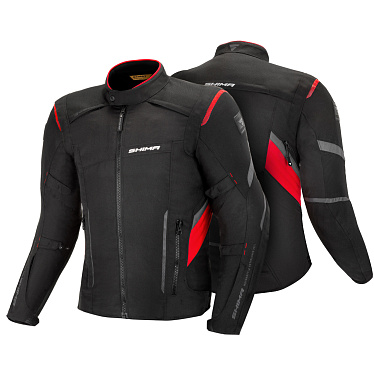 Мотокуртка текстильная SHIMA RUSH красный - магазин Motostyles