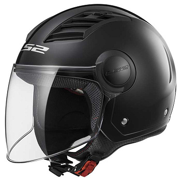 Мотошлем LS2 OF562 Airflow L Solid глянцевый черный - магазин Motostyles