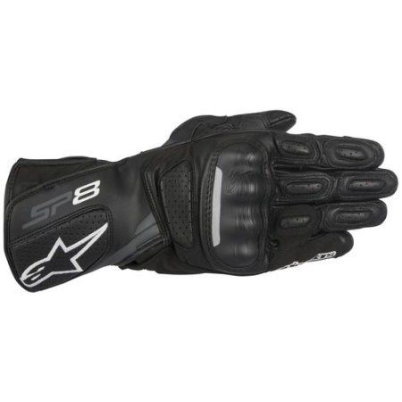 Мотоперчатки кожаные Alpinestars SP-8 V2 черный/темный/серый - магазин Motostyles