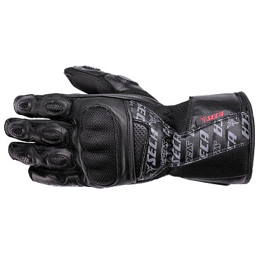 Мотоперчатки кожаные Seca Summer Way черный - магазин Motostyles