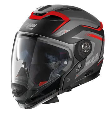 Мотошлем Nolan N70-2 GT Bellavista N-Com23 красный/матовый/серый - магазин Motostyles