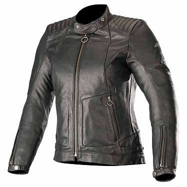 Мотокуртка женская кожаная Alpinestars Gal черный - магазин Motostyles