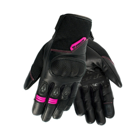 Мотоперчатки женские кожаные Seca Axis Mesh фуксия - магазин Motostyles