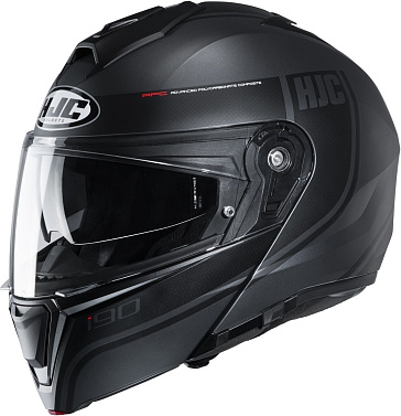 Мотошлем HJC I90 Davan черный серый - магазин Motostyles