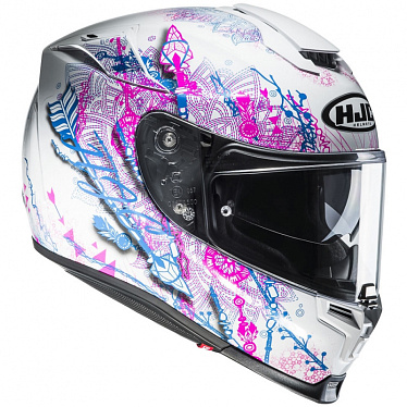 Мотошлем HJC R-PHA-70 Hanoke белый розовый